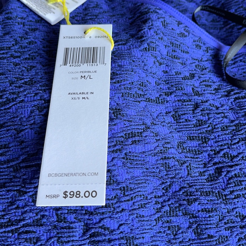 BCBGeneration Periblue One Shoulder Dress Size M/L - Picture 9 of 16